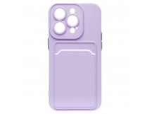 Чехол-накладка - SC315 с картхолдером для "Apple iPhone 14 Pro" (light violet) (214395)