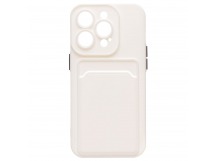 Чехол-накладка - SC315 с картхолдером для "Apple iPhone 14 Pro" (white) (214394)