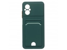 Чехол-накладка - SC315 с картхолдером для "Xiaomi Poco M5" (dark green) (214422)