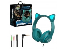 Накладные Bluetooth-наушники STN-168 LED (зеленый)