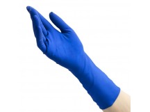 Перчатки латексные M (50шт) повышенной прочности синие без напыления Libry HR 1/10уп 