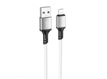 Кабель USB - Lightning Borofone BX83 (2.4A, силикон, термостойкий) Белый