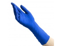 Перчатки латексные XL (50шт) повышенной прочности синие без напыления Libry HR 1/10уп 