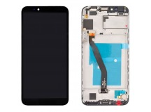 Дисплей для Huawei Honor 7A Pro/7C/Y6 Prime 2018/Y6 2018 5.7" в рамке + тачскрин (черный) 100%