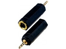 Переходник шт.2,5 - гн.6,3мм стерео, пластмасса Gold
