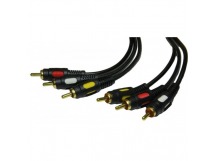 Шнур 3RCAшт. - шт.3RCA 1,5м Gold "Premier"