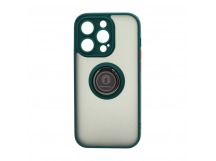 Чехол-накладка Shockproof Ring для Apple iPhone 14 Pro/6.1 (005) зелено-оранжевый