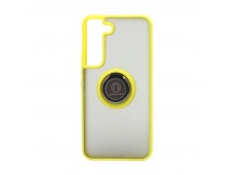 Чехол Shockproof Ring для Samsung Galaxy S22 (001) желто-черный