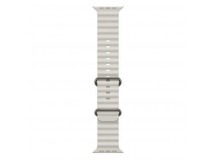 Силиконовый ремешок для часов Apple Watch 42/44/45/49 mm бежевый
