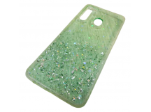 Чехол силикон-пластик Samsung A21 звездопад зеленый