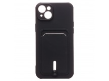 Чехол-накладка - SC304 с картхолдером для "Apple iPhone 14 Plus" (black) (214564)
