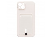 Чехол-накладка - SC304 с картхолдером для "Apple iPhone 14 Plus" (white) (214573)