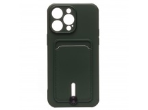 Чехол-накладка - SC304 с картхолдером для "Apple iPhone 14 Pro Max" (dark green) (214580)