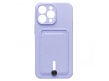 Чехол-накладка - SC304 с картхолдером для "Apple iPhone 14 Pro Max" (light violet) (214577)