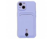 Чехол-накладка - SC304 с картхолдером для "Apple iPhone 14" (light violet) (214567)
