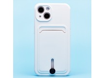 Чехол-накладка - SC304 с картхолдером для "Apple iPhone 14" (white) (214568)