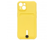 Чехол-накладка - SC304 с картхолдером для "Apple iPhone 14" (yellow) (214571)