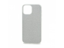 Чехол силикон-пластик iPhone 13 Mini Fashion с блестками серебристый