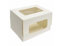 Коробка под кондитерские изделия 160*120*100мм прям/белая склад ламин, с лож Cake Roll 1/15/165шт