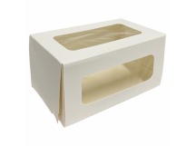 Коробка под кондитерские изделия 200*120*100мм прям/белая склад ламин, с лож Cake Roll 1/15/120шт