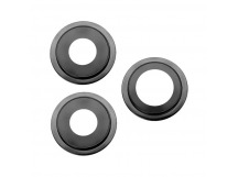 Стекло камеры для iPhone 13 Pro/13 Pro Max (черный) (комплект 3 шт) (100% components)