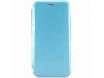 Чехол-книжка для Xiaomi Redmi Note 11 BF модельный силиконовый с кожаной вставкой голубой
