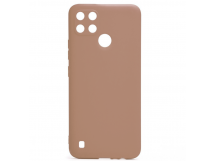 Чехол силиконовый Realme C21Y Silicone Cover бежевый