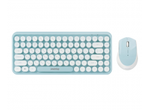 Комплект беспроводной клавиатура+мышь Smartbuy 626376AG мультимедийный с круглыми клав. мятно-белая