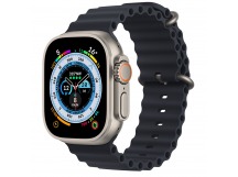 Ремешок - ApW26 Ocean Band Apple Watch 42/44/45/49мм силикон (black) (214247)