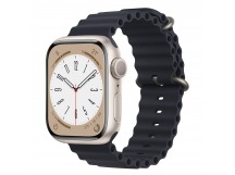 Ремешок - ApW26 Ocean Band для "Apple Watch 38/40/41 mm" силикон (black) (214264)