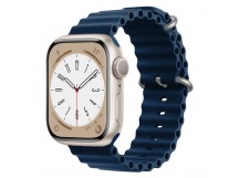 Ремешок - ApW26 Ocean Band для "Apple Watch 38/40/41 mm" силикон (dark blue) (214269)