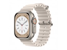 Ремешок - ApW26 Ocean Band для "Apple Watch 38/40/41 mm" силикон (ivory white) (214265)