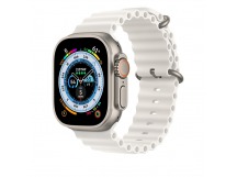 Ремешок - ApW26 Ocean Band для "Apple Watch 38/40/41 mm" силикон (white) (214263)