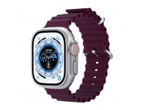 Ремешок - ApW26 Ocean Band для "Apple Watch 42/44/45/49 mm" силикон (bordo) (214250)