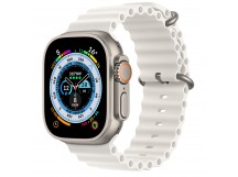 Ремешок - ApW26 Ocean Band для "Apple Watch 42/44/45/49 mm" силикон (white) (214246)
