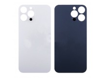 Задняя крышка для iPhone 13 Pro Max Белый (стекло, широкий вырез под камеру, логотип)