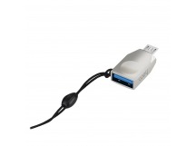 Адаптер Hoco OTG UA10 microUSB/USB (pearl nickel) (213928)