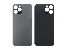 Задняя крышка для iPhone 12 Pro Max Серый (стекло, широкий вырез под камеру, логотип)