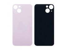 Задняя крышка для iPhone 13 Розовый (стекло, широкий вырез под камеру, логотип)