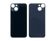 Задняя крышка для iPhone 14 Черный (стекло, широкий вырез под камеру, логотип)