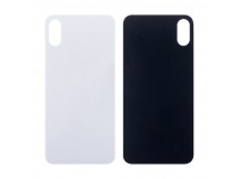 Задняя крышка для iPhone Xs Белый (стекло, широкий вырез под камеру, логотип)