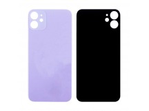 Задняя крышка для iPhone 12 mini Фиолетовый (стекло, широкий вырез под камеру, логотип)