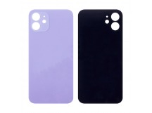 Задняя крышка для iPhone 12 Фиолетовый (стекло, широкий вырез под камеру, логотип)