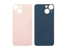 Задняя крышка для iPhone 13 mini Розовый (стекло, широкий вырез под камеру, логотип)