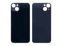 Задняя крышка для iPhone 14 Plus Черный (стекло, широкий вырез под камеру, логотип)