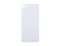 Задняя крышка для iPhone 8 Белый (стекло, широкий вырез под камеру, логотип)