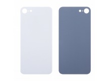 Задняя крышка для iPhone 8 Белый (стекло, широкий вырез под камеру, логотип)