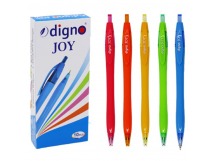 Ручка авт. масл. шар. DIGNO "Joy" DG-10122 синий,игольч.,0,7мм,цв.пластик.корп.,, шт