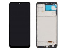 Дисплей для Samsung A225F Galaxy A22 в рамке + тачскрин (черный) (OLED)