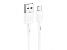Кабель USB - Micro USB HOCO X83 "Victory" (2.4А, 100см) белый